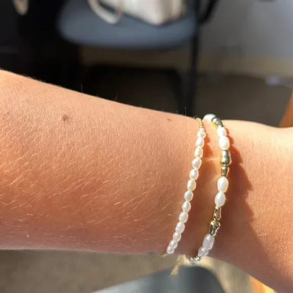 Neiman Marcus 14K Gold Plated Beaded Freshwater Cultured Pearl Bracelet - Picture 6 of 6